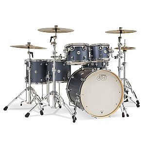 DW Design 6 Piece Drum Set, Blue Slate