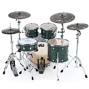 DW Design 6 Piece Drum Set, Strata Green