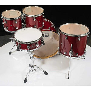 DW Design 5 Piece Drum Set, Cherry Stain