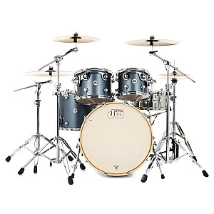 DW Design 7 Piece Drum Set, Blue Slate
