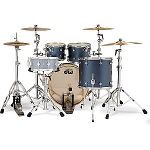 DW Design 6 Piece Drum Set, Blue Slate