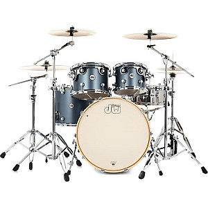 DW Design 5 Piece Drum Set, Blue Slate