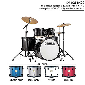 Peace DP105 BK22 Vulcanian Drum Set