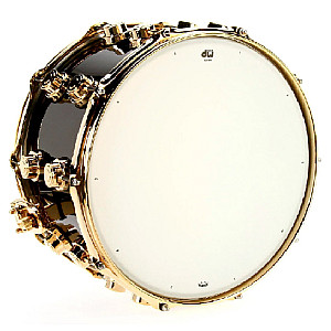 DW Collector's Brass DRVB0814SVG 14x8 inch Snare Drum, Black Nickel