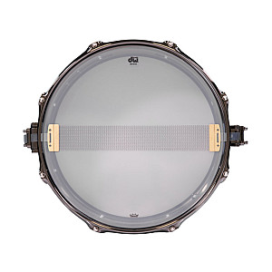 DW Collector’s DRVB6514SVN 14x6.5 inch Black Nickel Brass Snare Drum with Black Nickel Hardware