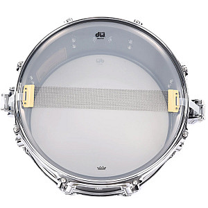 DW Collector's DRVD0713SVCBK Metal Brass 13x7 inch Snare Drum, Satin Black