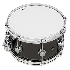 DW Collector's DRVD0713SVCBK Metal Brass 13x7 inch Snare Drum, Satin Black