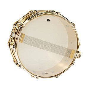 DW Collector's DRVN5514SPG 14x5.5 inch Bell Brass Polished Snare Drum w/ Gold Hardware
