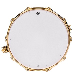 DW Collector's DRVP6514SPG Copper Polished 14x6.5 inch Snare Drum, Gold Hardware