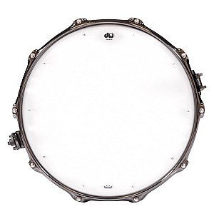 DW Collector's DRX10814SSN077 SSC Maple 14x8 inch White Glass Contrails, Black Nickel