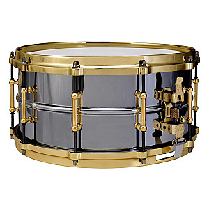 Ludwig Black Beauty LB417BT 6.5"x14" Hammered Brass Tube Lugs Snare Drum