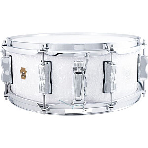 Ludwig Legacy Mahogany Jazz Fest 5.5"x14" Snare Drum, White Marine Pearl