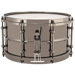 Ludwig Black Magic Universal Brass LU0814CDIR Snare Drum with Chrome Hardware