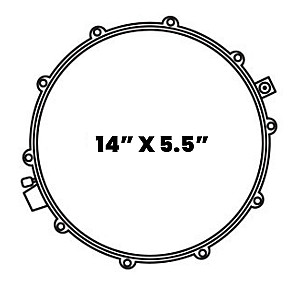 Mapex MPX MPNST4551CN Steel Shell 14x5.5" Snare Drum 