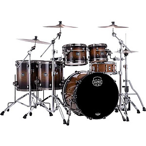 Mapex Saturn Evolution Workhorse Maple Walnut SE728XMBMZ 6 Piece Drum Set, Exotic Night Forest Burst