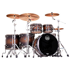 Mapex Saturn Evolution Workhorse Maple Walnut SE728XMBMZ 6 Piece Drum Set, Exotic Night Forest Burst