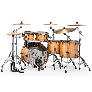 Mapex Saturn V MH Exotic 7 Piece Drum Set, Natural Maple Burl