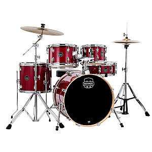 Mapex Venus VE5295FT VM 5 Piece Drum Set, Crimson Red Sparkle