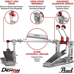 Pearl P3502D Eliminator Demon Drive XR with Case