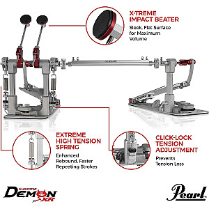 Pearl P3502D Eliminator Demon Drive XR with Case