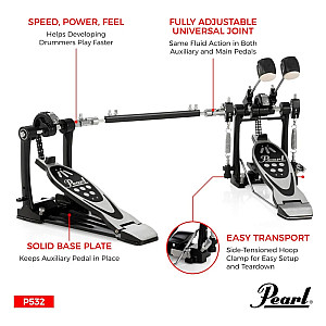 Pearl P532 Double Chain Double Bass Drum Pedal