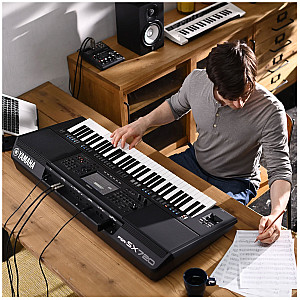 Yamaha PSR SX720 61 key Digital Arranger Keyboard with Double Stand and Softcase