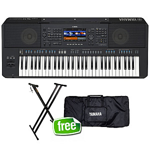 Yamaha PSR SX920 61 key Digital Arranger Keyboard with Double Stand and Softcase