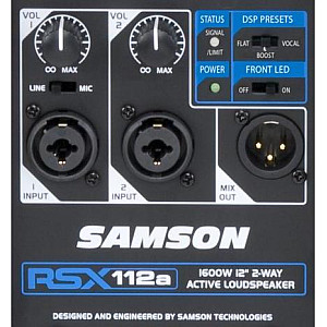 Samson RSX112A 1600W 12" 2-Way Active Loudspeaker
