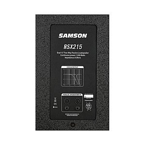 Samson RSX215 1200W 2x15" 2-Way Passive Loudspeaker